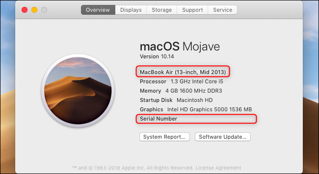Mac Info Serial Number