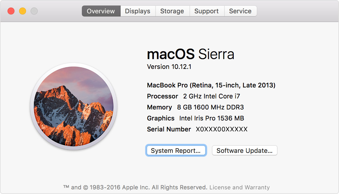 Mac info from serial number